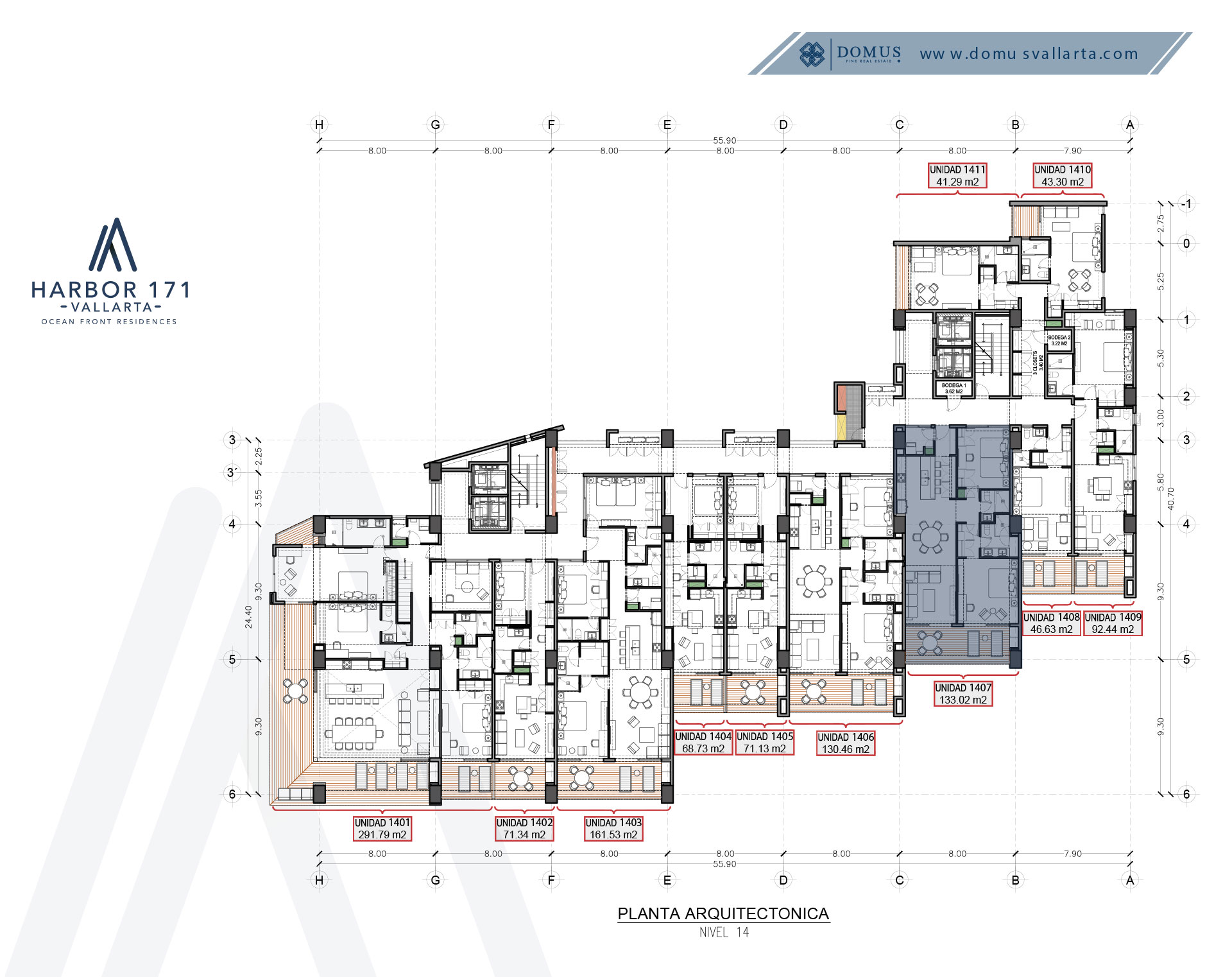 Unidad 1407 Piso - Harbor 171